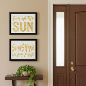HomeRoots Set of Two Framed Wall Art Prints - "Sunshine on My Mind" - Chic Décor for a Bright Home Upgrade 568668