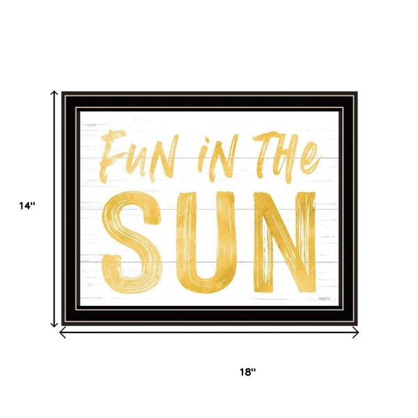 HomeRoots Set of Two Framed Wall Art Prints - "Sunshine on My Mind" - Chic Décor for a Bright Home Upgrade 568668