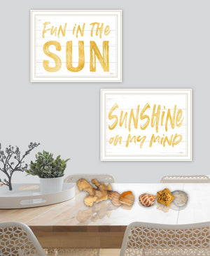 HomeRoots Set of Two Coastal Framed Wall Art Prints - Brighten Your Space with Fun in the Sun Vibe! 568669