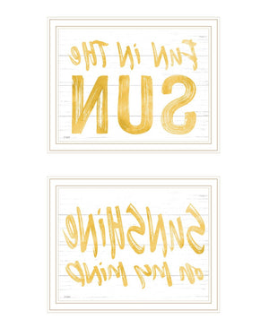 HomeRoots Set of Two Coastal Framed Wall Art Prints - Brighten Your Space with Fun in the Sun Vibe! 568669