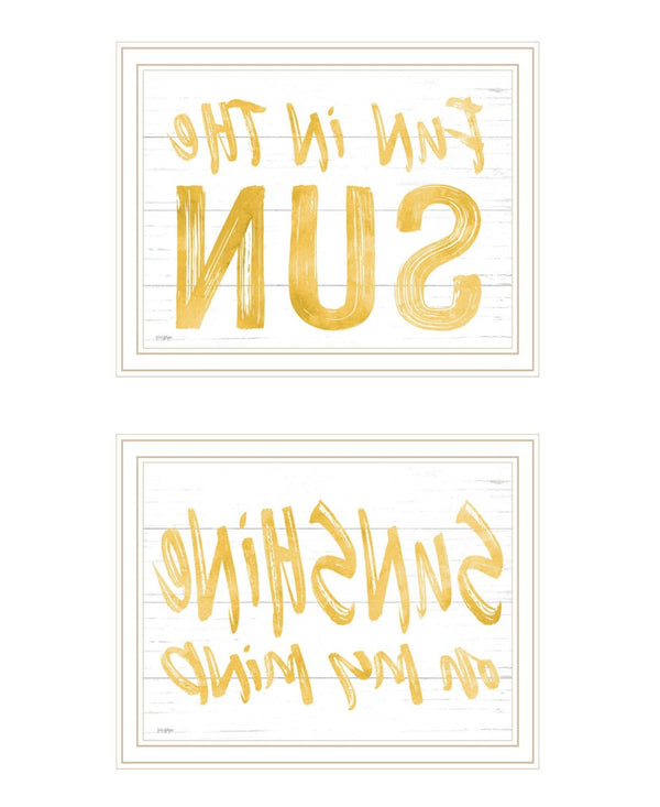 HomeRoots Set of Two Coastal Framed Wall Art Prints - Brighten Your Space with Fun in the Sun Vibe! 568669