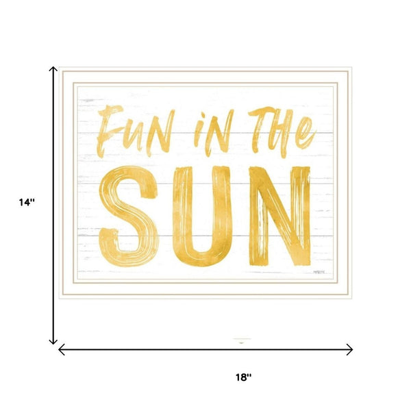 HomeRoots Set of Two Coastal Framed Wall Art Prints - Brighten Your Space with Fun in the Sun Vibe! 568669