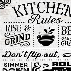 HomeRoots Set of Two Charming Family Kitchen Rules & Recipes Framed Art Prints - Stylish Wall Decor for Home 568673