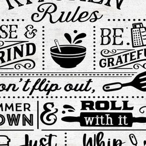 HomeRoots Set of Two Charming Family Kitchen Rules & Recipes Framed Art Prints - Stylish Wall Decor for Home 568673