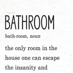 HomeRoots Set Of Two HERD THAT! Stylish White Framed Bathroom Wall Art for Trendy Home Decor and Accent 568681