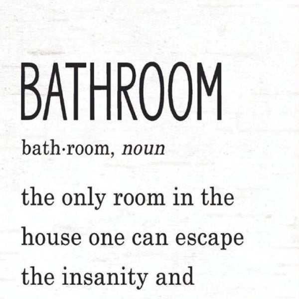 HomeRoots Set Of Two HERD THAT! Stylish White Framed Bathroom Wall Art for Trendy Home Decor and Accent 568681