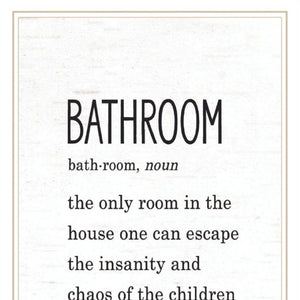 HomeRoots Set Of Two HERD THAT! Stylish White Framed Bathroom Wall Art for Trendy Home Decor and Accent 568681