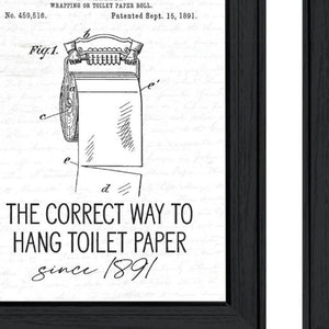 HomeRoots Set of Two Stylish Framed Bathroom Wall Art – Contemporary Guide to Procedures Prints for Decor 568682
