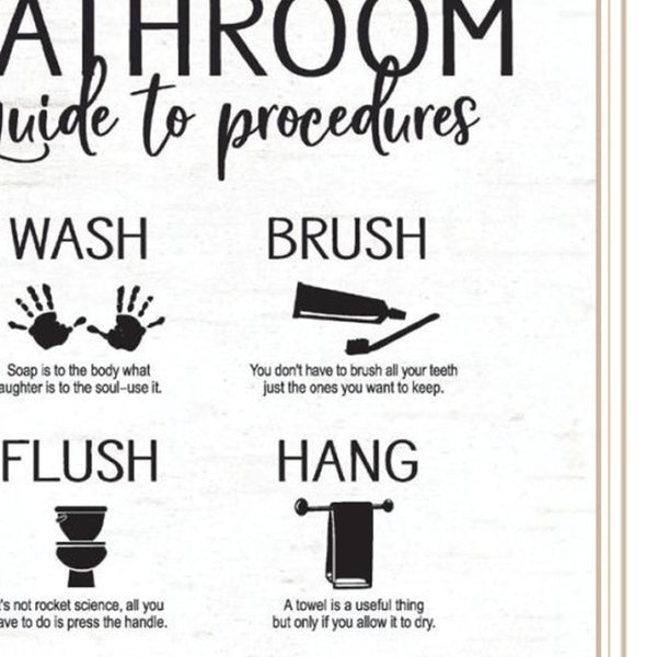 HomeRoots Set of Two Modern Framed Bathroom Wall Art Prints - Whimsical Acrylic Decor for Stylish Spaces 568685