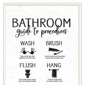 HomeRoots Set of Two Modern Framed Bathroom Wall Art Prints - Whimsical Acrylic Decor for Stylish Spaces 568685
