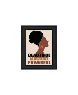 HomeRoots Set of Two Stunning Black is Beautiful Framed Art Prints – Modern Wall Decor for Home & Office Spaces 568686