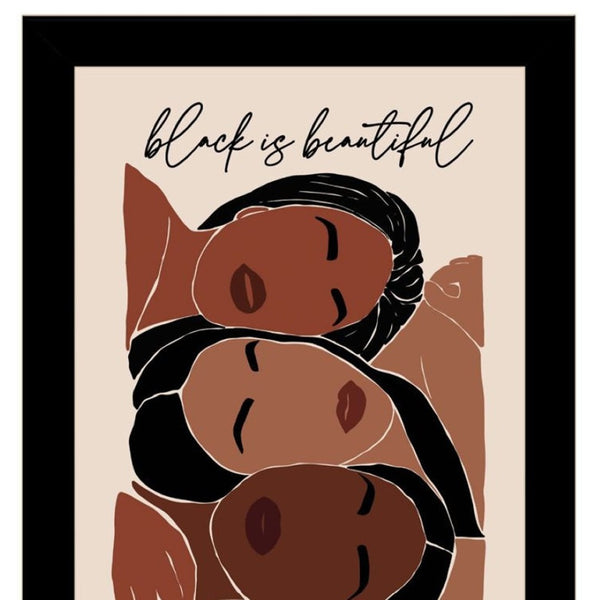 HomeRoots Set of Two Black Framed Wall Art Prints - Modern Acrylic Style Decor for Living Room & Office 568687