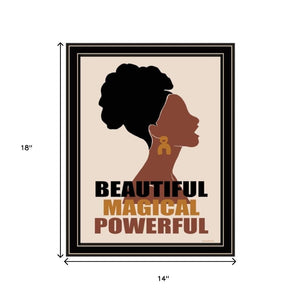 HomeRoots Set of Two Black is Beautiful Framed Wall Art - Modern Elegance for Home Décor and Easy Hanging 568688