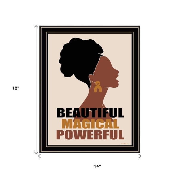 HomeRoots Set of Two Black is Beautiful Framed Wall Art - Modern Elegance for Home Décor and Easy Hanging 568688