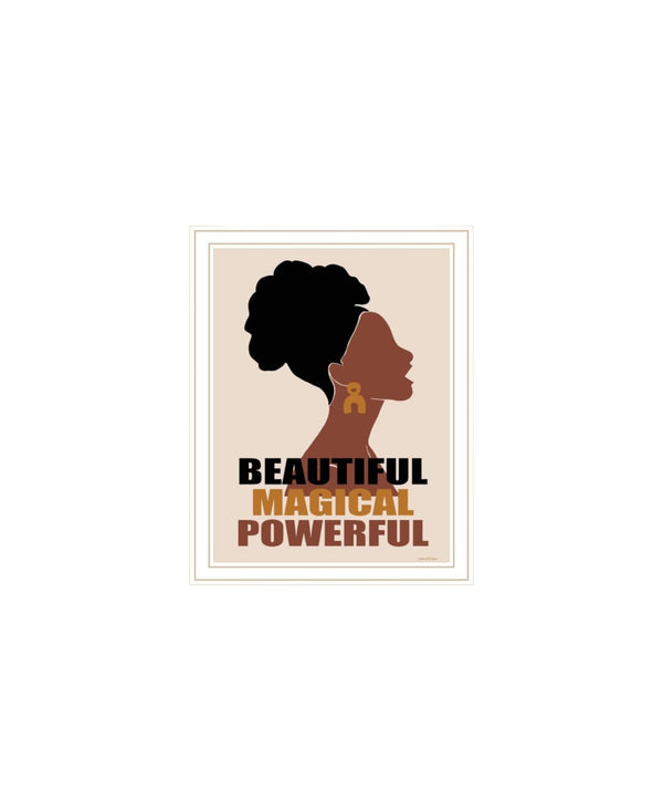 HomeRoots Set of Two Black is Beautiful Framed Wall Art Prints – Modern Typography for Stylish Home Décor 568689