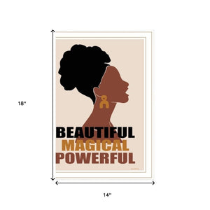 HomeRoots Set of Two Black is Beautiful Framed Wall Art Prints – Modern Typography for Stylish Home Décor 568689