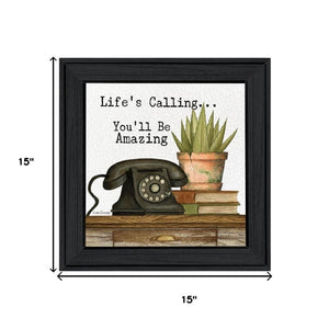 HomeRoots Set of Three Contemporary Black Framed Wall Art Prints - Vibrant Acrylic Designs for Any Space 568690