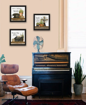 HomeRoots Set of Three Modern Black Framed Wall Art Prints – Chic Acrylic Style Décor for Any Room 568692