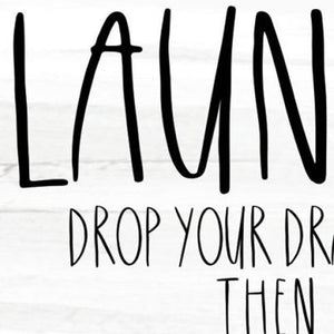 HomeRoots Set of Two Framed Laundry Wall Art - Witty Home Decor with Playful Quotes for Stylish Spaces! 568694