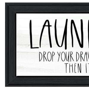 HomeRoots Set of Two Humorous Laundry Wall Art Prints - "Life is Full of Choices" Framed Décor for Fun Spaces 568696