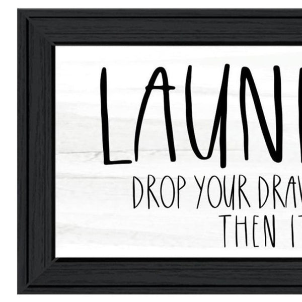 HomeRoots Set of Two Humorous Laundry Wall Art Prints - "Life is Full of Choices" Framed Décor for Fun Spaces 568696