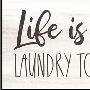 HomeRoots Set of Two Playful Laundry Wall Art with Black Frames – Humorous and Stylish Décor for Your Space! 568698