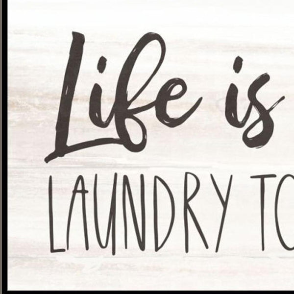 HomeRoots Set of Two Playful Laundry Wall Art with Black Frames – Humorous and Stylish Décor for Your Space! 568698