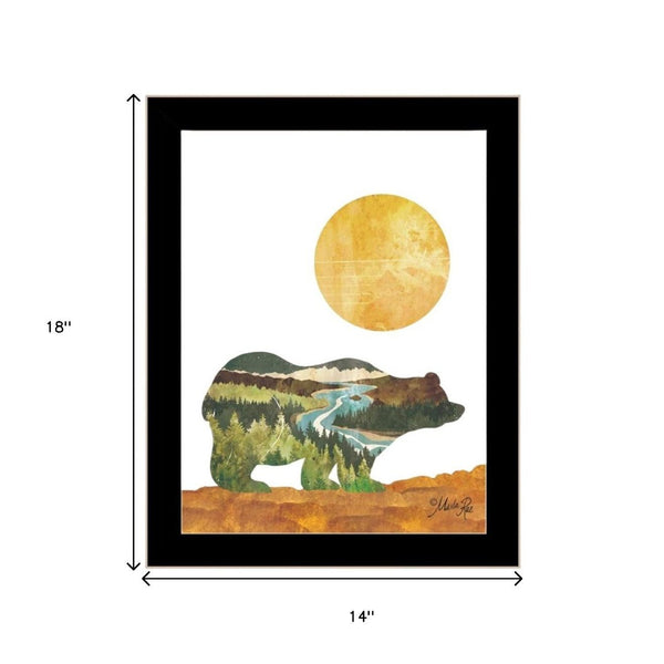HomeRoots Set of Two Bear and Deer Framed Wall Art - Elegant Nature Prints for Stylish Home Decor Spaces 568700