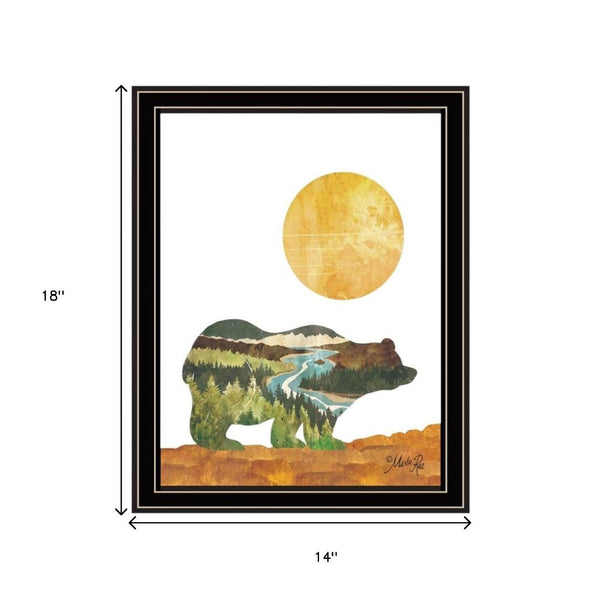 HomeRoots Set of Two Framed Bear and Deer Prints - Modern Nature Art for Stylish Home Décor and Accent Walls 568701