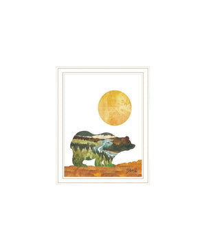 HomeRoots Set of Two Rustic Bear and Deer Framed Wall Art - Gallery-Ready Decor for Modern Living Spaces 568702