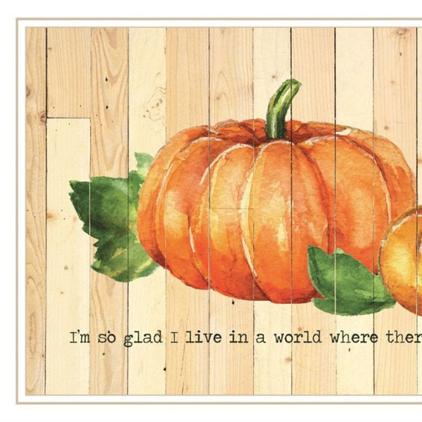 HomeRoots Set of Two Framed Fall Pumpkin Prints - Cheerful Wall Art for Modern & Farmhouse Decor 568703