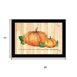 HomeRoots Set of Two Rustic Pumpkin Prints in Distressed Frames - Autumn Wall Art for Cozy Home Décor 568706