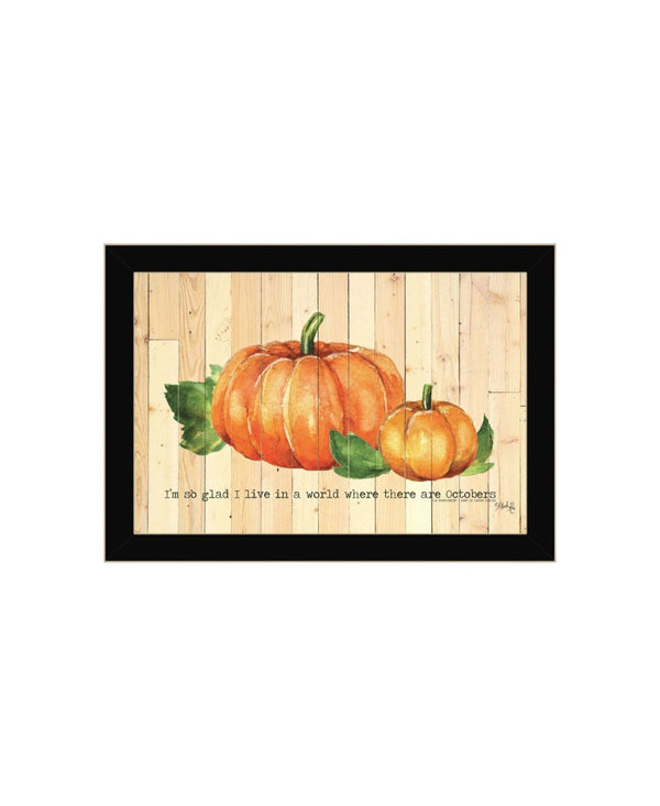 HomeRoots Set of Two Rustic Pumpkin Prints in Distressed Frames - Autumn Wall Art for Cozy Home Décor 568706