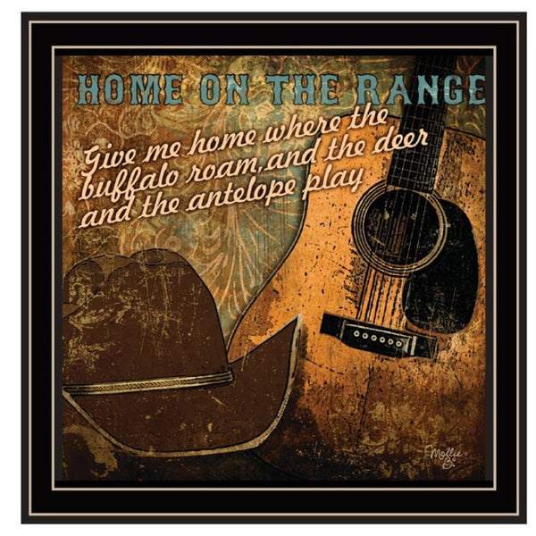 HomeRoots Set of Two Western Framed Wall Art - Bold Acrylic-Style Prints for Rustic Home Décor and Charm 568713