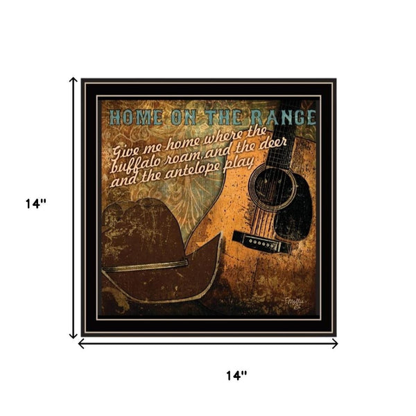 HomeRoots Set of Two Western Framed Wall Art - Bold Acrylic-Style Prints for Rustic Home Décor and Charm 568713
