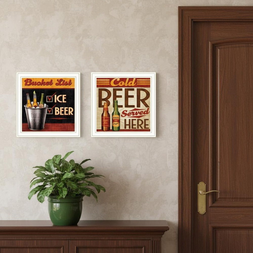 HomeRoots Set of Two Contemporary Framed Wall Art – Vibrant Acrylic Paintings for Modern Home Décor 568718