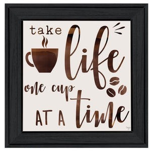 HomeRoots Set of Two Framed Kitchen Wall Art - Modern Acrylic-Style Prints in Sleek Black Frames for Home Décor 568719