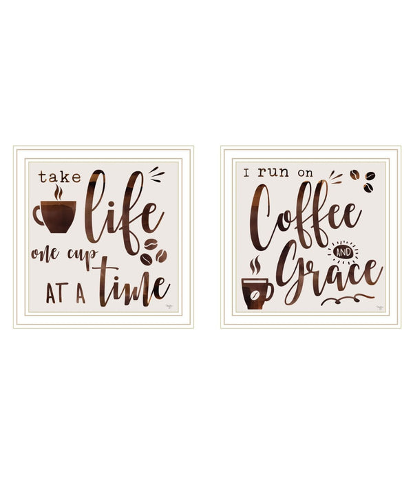 HomeRoots Set of Two Framed Kitchen Wall Art - Vibrant Acrylic Prints in Sleek Black Frames for Modern Decor 568722