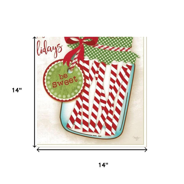 HomeRoots Set of Two Framed Hot Cocoa & Candy Canes Prints – Festive Kitchen Wall Art for Holiday Cheer 568726