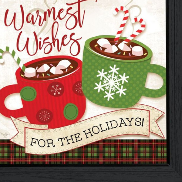 HomeRoots Set of Three Festive Black Framed Wall Art Prints - Modern Acrylic Paintings for Seasonal Charm 568727