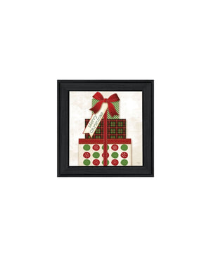 HomeRoots Set of Three Festive Black Framed Wall Art Prints - Modern Acrylic Paintings for Seasonal Charm 568727