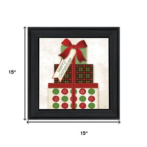HomeRoots Set of Three Festive Black Framed Wall Art Prints - Modern Acrylic Paintings for Seasonal Charm 568727