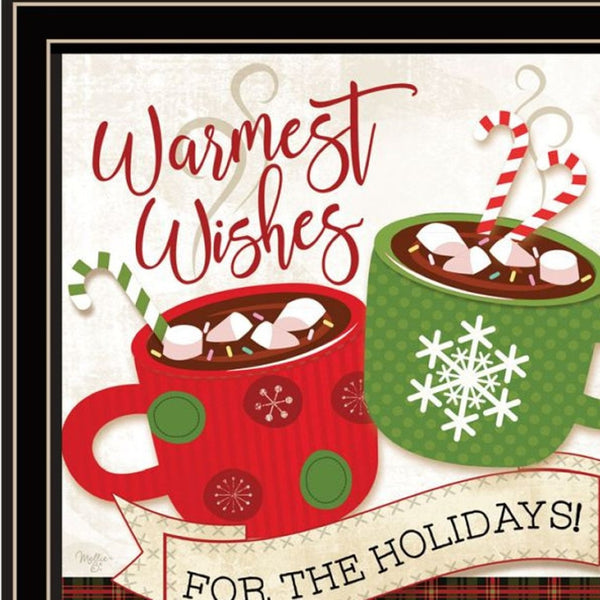 HomeRoots Set of Three Festive Black Framed Wall Art Prints - Modern Acrylic Decor for Holiday Charm 568729