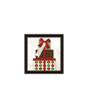HomeRoots Set of Three Festive Black Framed Wall Art Prints - Modern Acrylic Decor for Holiday Charm 568729