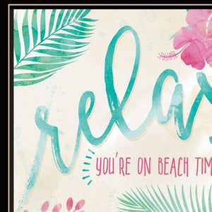 HomeRoots Set of Two Coastal-Inspired Black Framed Wall Art Prints - "Be Free, Live By The Sea" Decor 568733