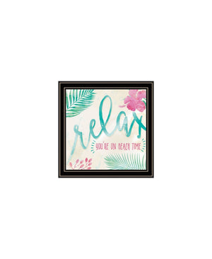 HomeRoots Set of Two Coastal-Inspired Black Framed Wall Art Prints - "Be Free, Live By The Sea" Decor 568733