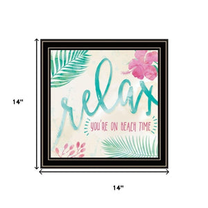HomeRoots Set of Two Coastal-Inspired Black Framed Wall Art Prints - "Be Free, Live By The Sea" Decor 568733
