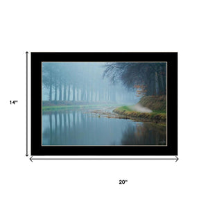 HomeRoots Set of Two Misty Rivers Black Framed Wall Art Prints – Serene Acrylic-Style Decor for Any Room 568736