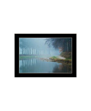 HomeRoots Set of Two Misty Rivers Black Framed Wall Art Prints – Serene Acrylic-Style Decor for Any Room 568736