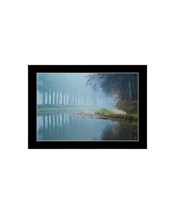 HomeRoots Set of Two Misty Rivers Black Framed Wall Art Prints – Serene Acrylic-Style Decor for Any Room 568736